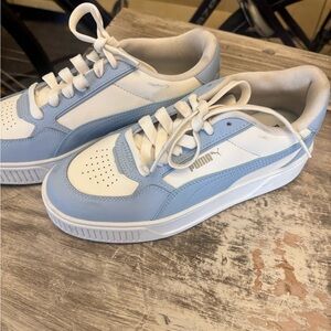 Puma Light Blue and White Casual Shoes- size 9